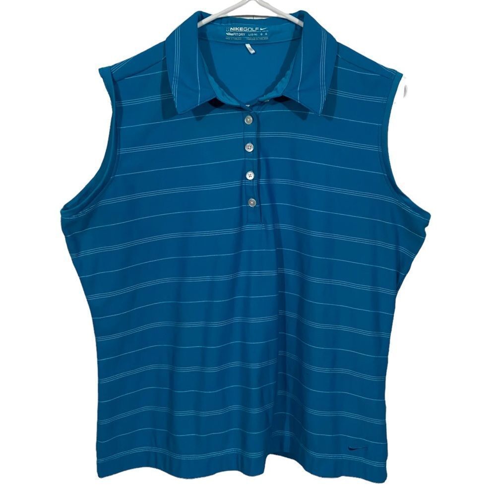 Nike Golf Blue Sleeveless Activewear Polo Shirt